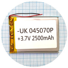 Батарея 72х50х3 мм 2500 mAh 3.7 V