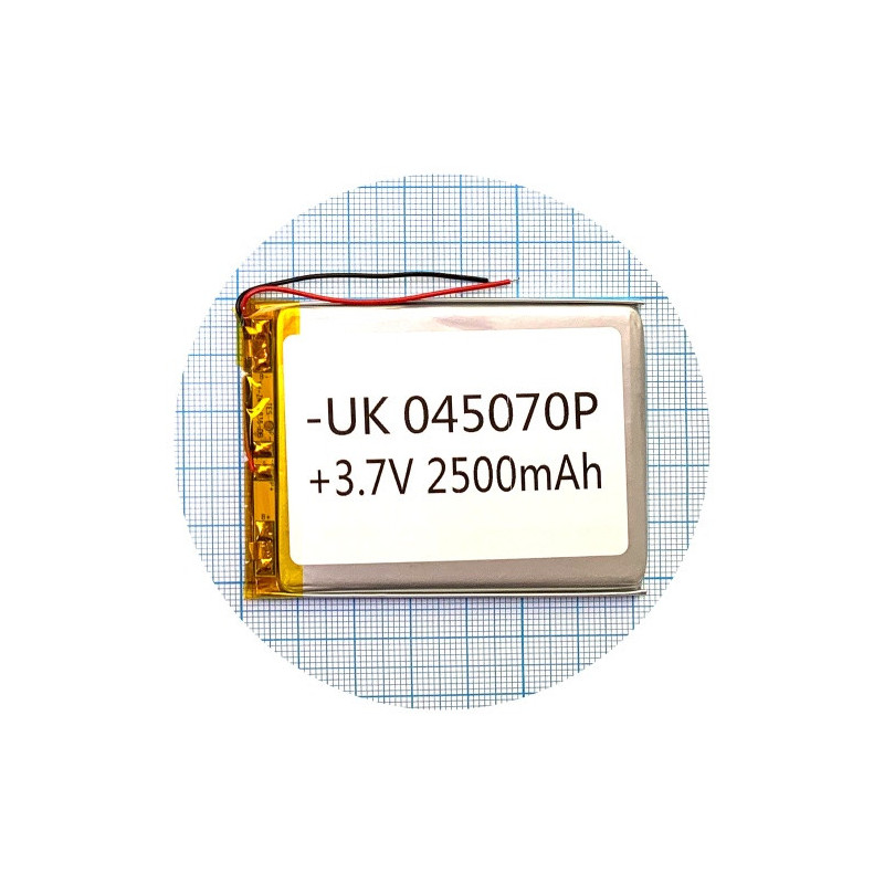 Батарея 72х50х3 мм 2500 mAh 3.7 V