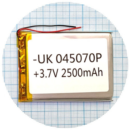Батарея 72х50х3 мм 2500 mAh 3.7 V