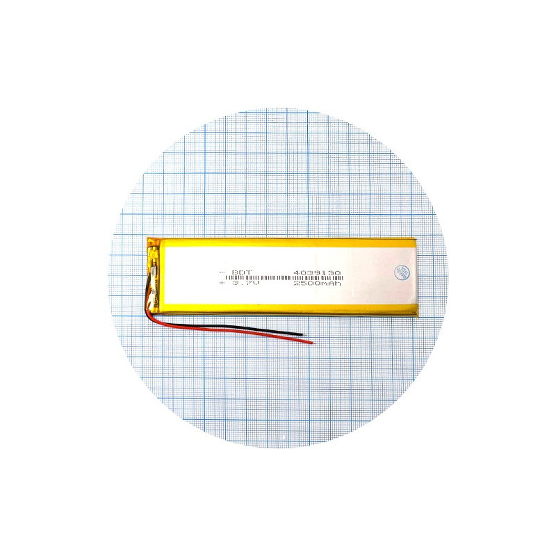 Батарея 129х38х3 мм 2500 mAh 3.7V Батарея 129х38х3 мм 2500 mAh 3.7V