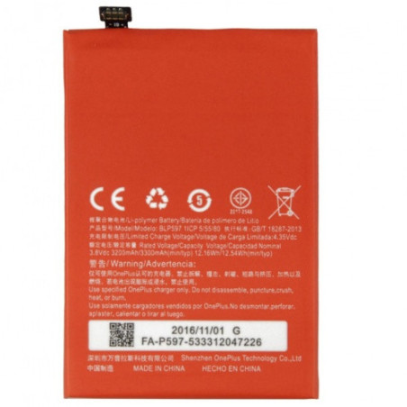 Батарея OnePlus 2 BLP597 A2003 A2005 A2001 3200 3300 mAh