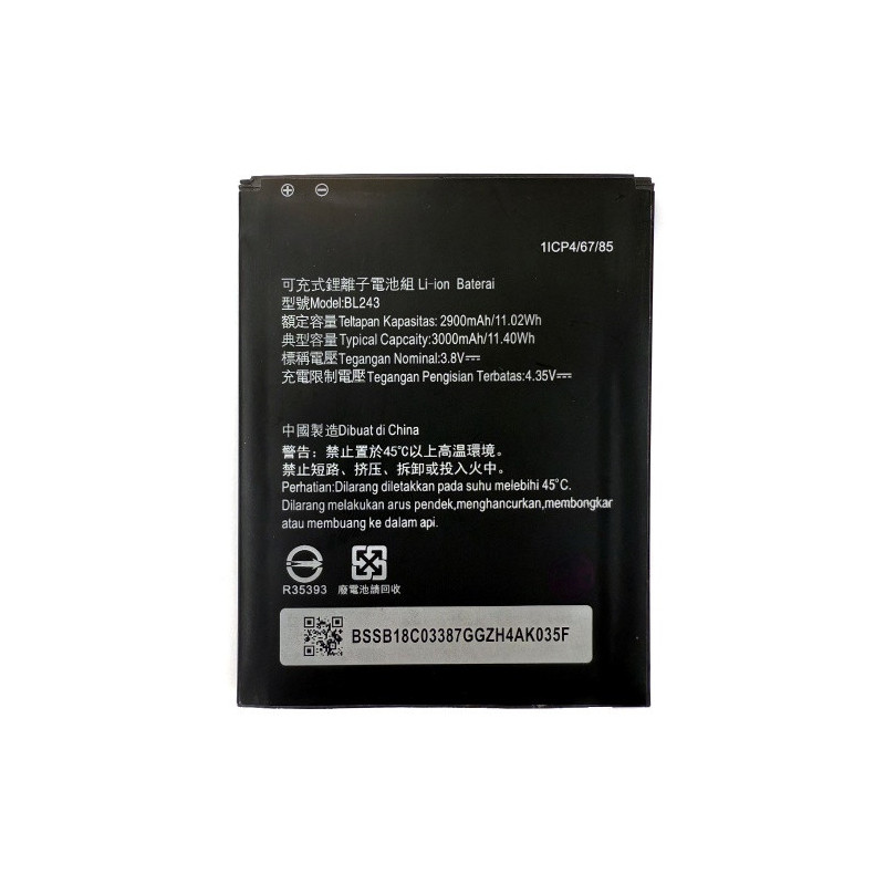 Батарея Lenovo BL243 A5600 A5860 A7000 A7600 K3 Note K50a40 K50-t5 K50-t3s 2900 3000mAh