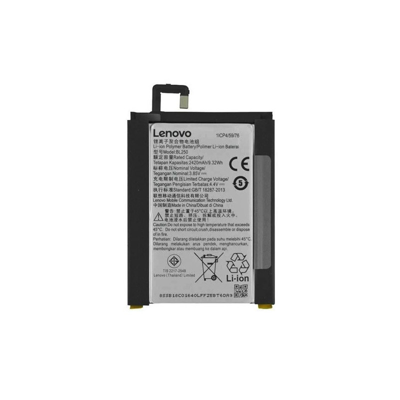 Батарея Lenovo BL250 Vibe S1 S1a40 S1c50 2500 mAh Батарея Lenovo BL250 Vibe S1 S1a40 S1c50 2500 mAh