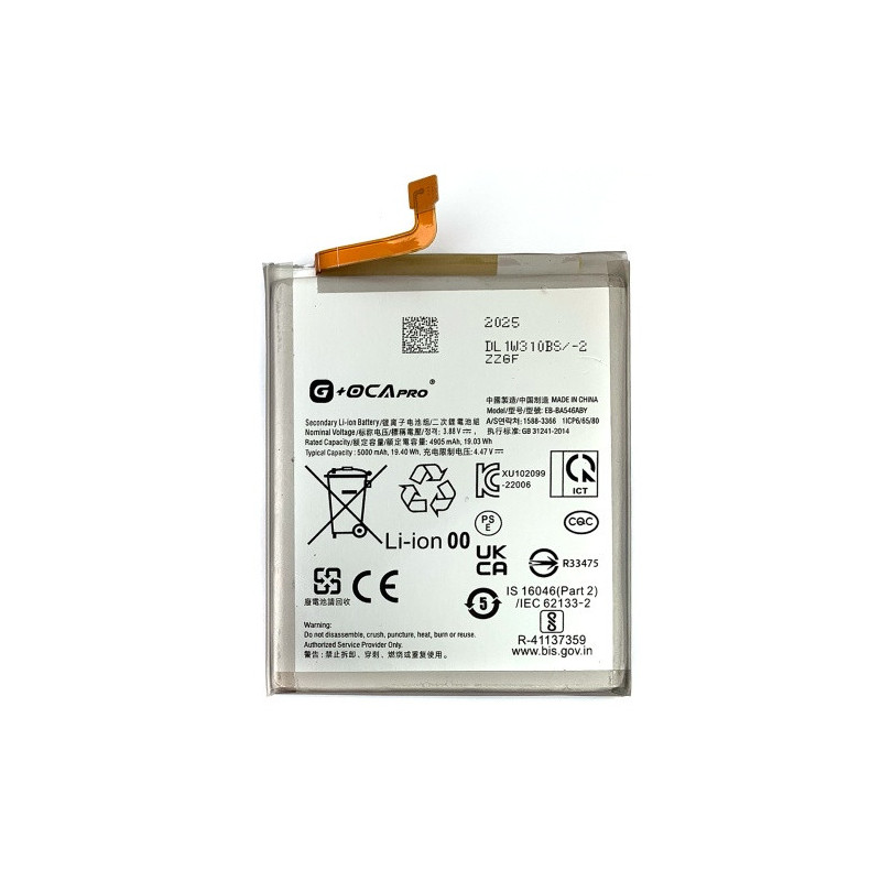 Батарея Samsung EB-BA546ABY Galaxy A34 A346E A54 A546B A25 A256E A35 5G A356E G OCA Pro 5000 mAh Батарея Samsung EB-BA546ABY Galaxy A34 A346E A54 A546B A25 A256E A35 5G A356E G OCA Pro 5000 mAh