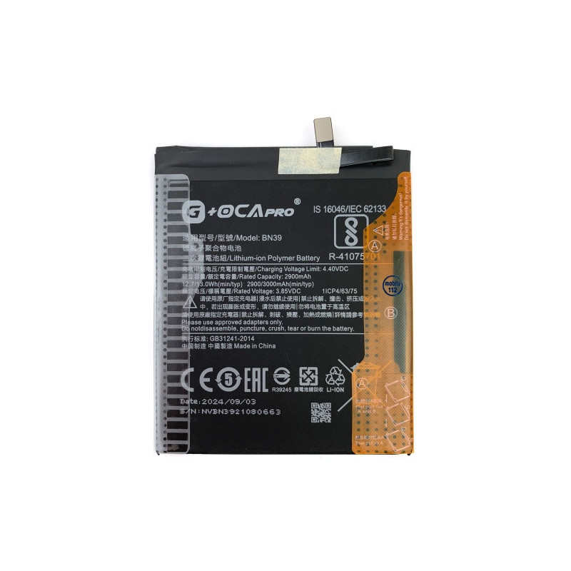 Батарея Xiaomi BN39 G OCA Pro Mi Play M1901F9E 3000 mAh