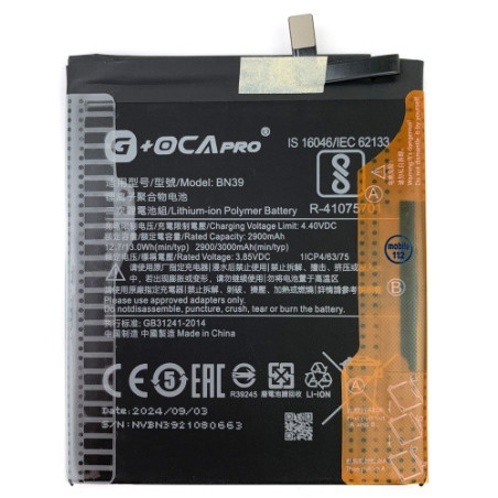 Батарея Xiaomi BN39 G OCA Pro Mi Play M1901F9E 3000 mAh