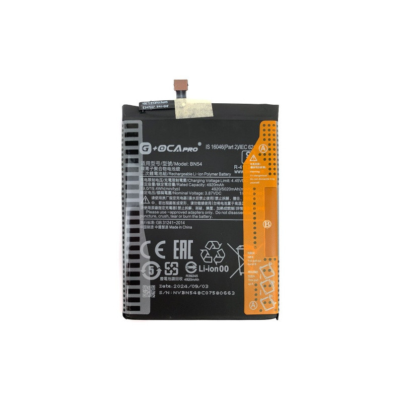 Батарея Xiaomi BN54 G OCA Pro Redmi 9 M2004J19G M2004J19C Redmi Note 9 M2003J15SC M2003J15SG M2003 Poco M2 4920 5020 mAh