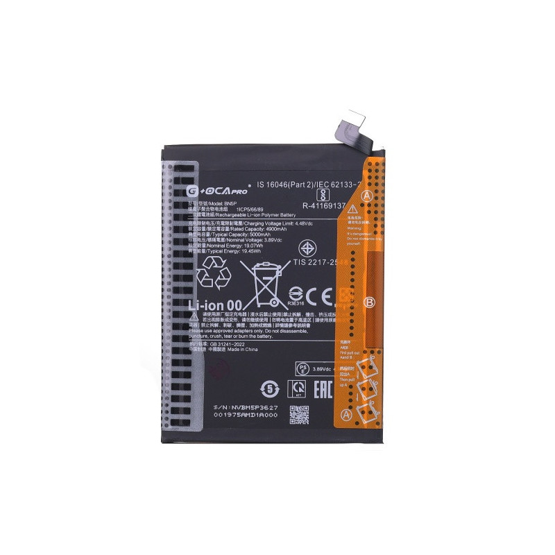 Батарея Xiaomi BN5P Redmi Note 13 4G 23129RAA4G 23124RA7EO 5G 2312DRAABG 2312DRAABI G OCA Pro 5000 mAh