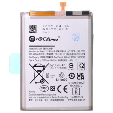 Батарея Samsung EB-BM526ABY Galaxy A23 A235F A73 5G A736B M53 5G M536B M52 5G M526BR Galaxy M23 M236B G OCA Pro 5000 mAh