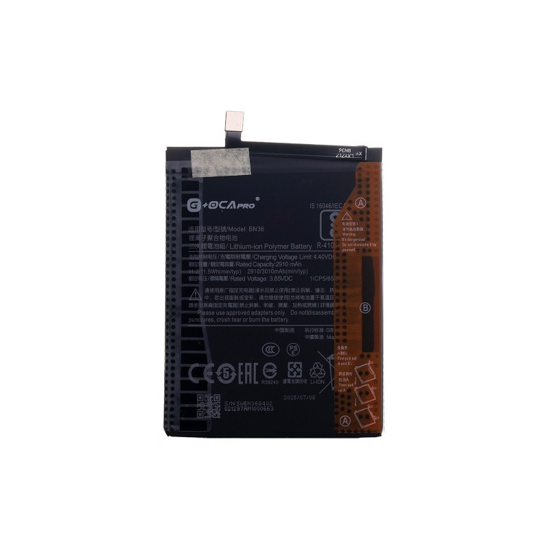 Батарея Xiaomi BN36 G OCA Pro Mi A2 M1804D2SG M1804D2SI Mi 6X 2910 3010 mAh
