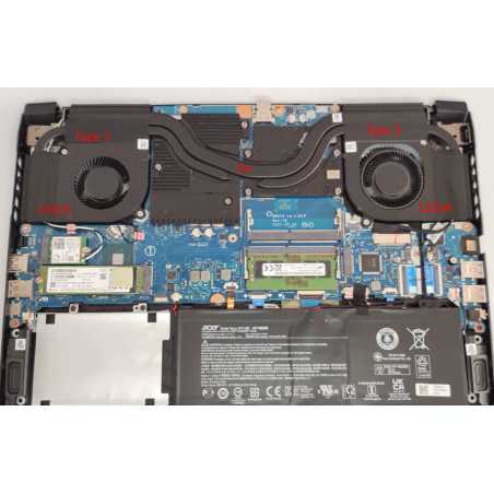 Кулер Acer AN515-57-57ML AN515-57 AN515 57 NHQEKEKEU00430104AC53400 30101914134 DC28000X1D0 TIA8 DC28000X0F0 FCC2 вентилятор