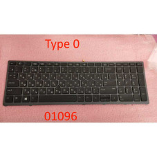 Клавіатура для ноутбука HP ZBook 15 G3, 15 E3, 17 G3 rus, black, пі Клавіатура для ноутбука HP ZBook 15 G3, 15 E3, 17 G3 rus, black, пі