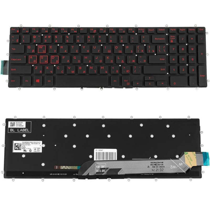 Клавіатура Dell G5 5587 0KX8XW 0GGVTH 5D1MG C98XV 4YFKN 5TGTF 88WV6 9J8WP HDRKT 9PHTV V23GK R62CV 22RVP NCJ3W CM13H
