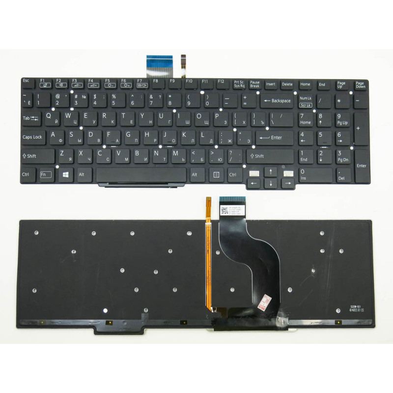 Клавіатура Sony SVT15 147442511RU 9Z.N9EBW.00R 9ZN9EBW00R 9Z.N9EBW.00R0 9ZN9EBW00R0 9Z.N9EBW.00R1 9ZN9EBW00R1