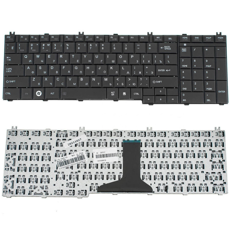 Клавіатура Toshiba 9Z.N4WSV.001 9Z.N4WSV.00R AEBL6700010-RU AEBL6700020-RU AEBL6R00010-UE AEBL6R00020-UE AEBL6U00010