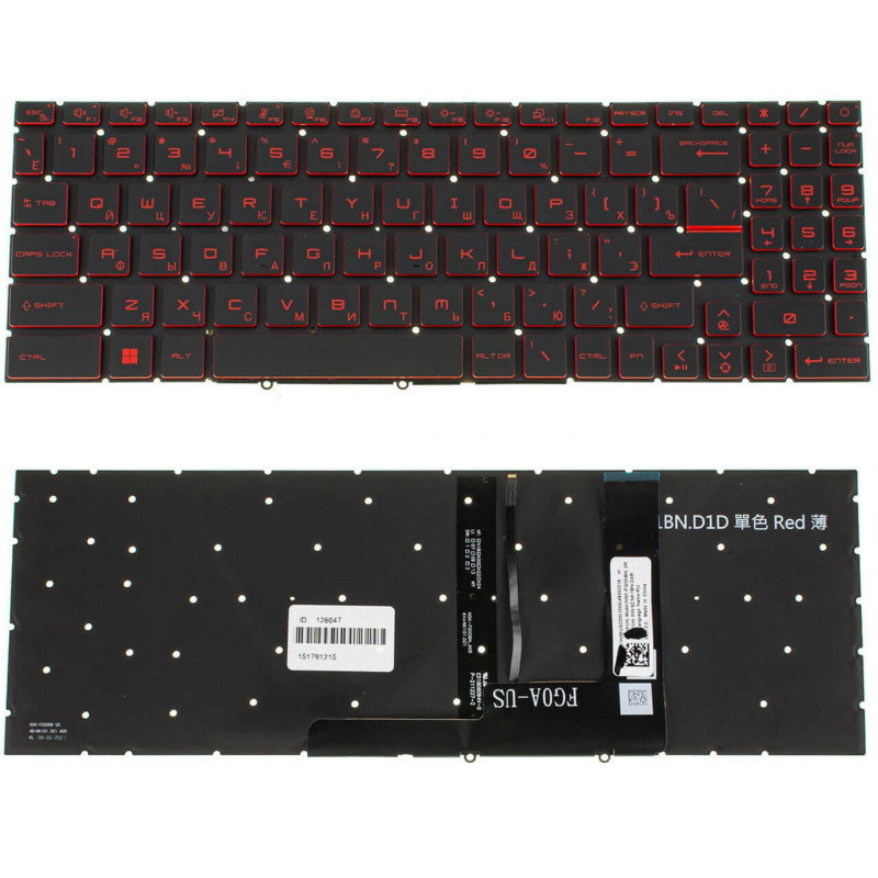 Клавіатура для ноутбука MSI MS-17H3 MS17H3 Клавіатура для ноутбука MSI MS-17H3 MS17H3