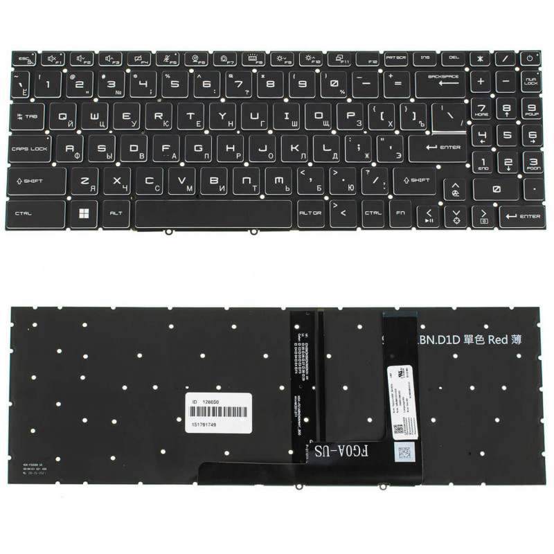 Клавіатура MSI MS-17H3 MS17H3 Клавіатура MSI MS-17H3 MS17H3