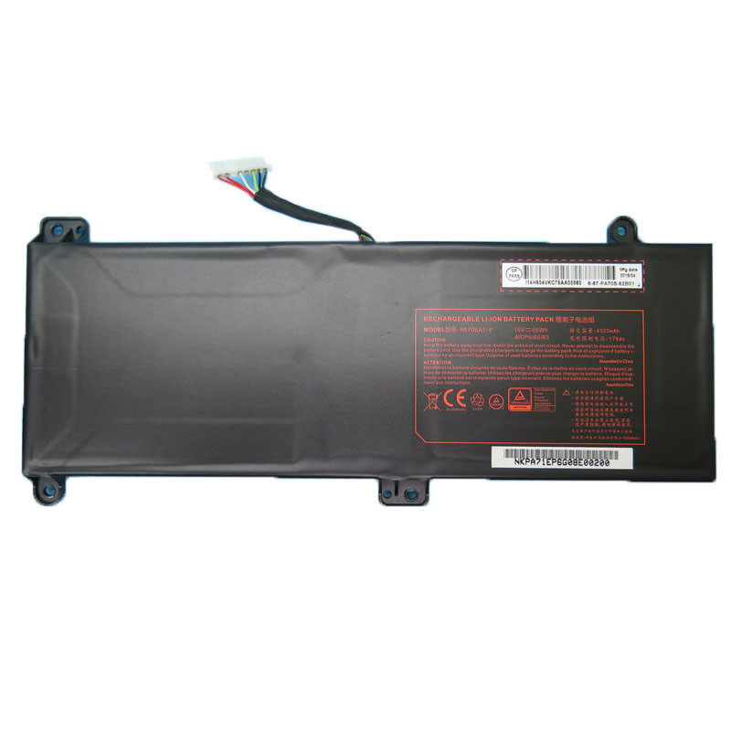Батарея Clevo PA70HS PA70EP6 PA70BAT-4 PA70HP6-G 6-87-PA70S-61B01 4320mah 66Wh Батарея Clevo PA70HS PA70EP6 PA70BAT-4 PA70HP6-G 6-87-PA70S-61B01 4320mah 66Wh