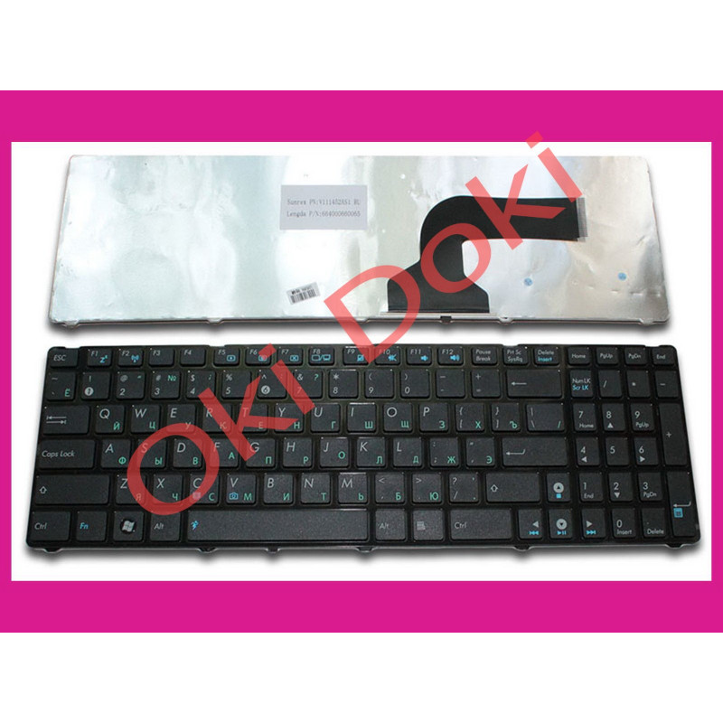 Клавиатура Asus A52 K52 X54 N53 N61 N73 N90 P53 X54 X55 X61 с черной рамкой K52 version type 1