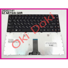 Клавіатура Lenovo G480 G485 чорна із чорною рамкою