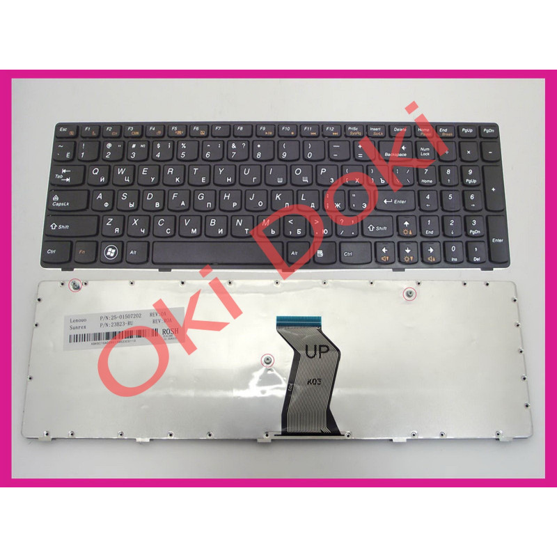 Клавіатура LENOVO G580 G585 N580 N585 Z580 Z585 rus black type 1