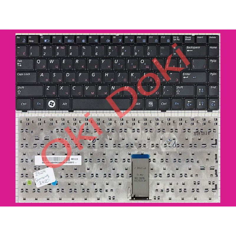 Клавиатура Samsung R420 R418 R423 R425 R428 R429 R469 RV410 RV408 type 1 без фольги