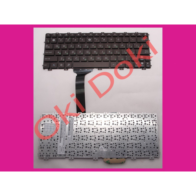 Клавіатура ASUS EeePC 1011 1015 1016 1018 series rus brown без рамки горизонтальний ентер type 2