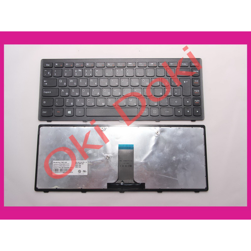 Клавіатура LENOVO Flex 14 G400s G405s S410p Z410 rus black frame