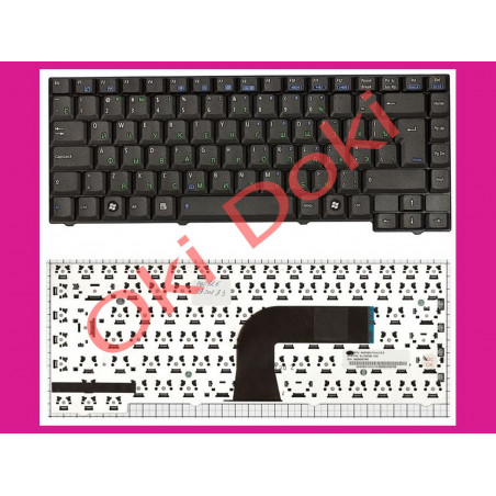 Клавіатура ASUS A3A/E/H/F/V A4 A4000 A7 F5 G2 M9 R20 X50 Z8 Z8000 rus black шлейф правуруч Asus A3A A3E A3H A3L