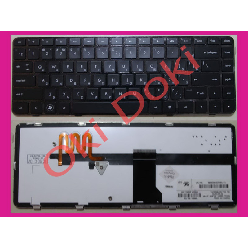 Клавіатура HP Pavilion dm4 dm4-1000 dv5-2000 dv5-2100 чорна з підсвіткою