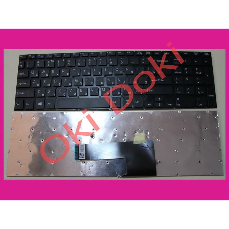 Клавіатура Sony FIT 15 SVF15 чорна без рамки без підсвітки type 3