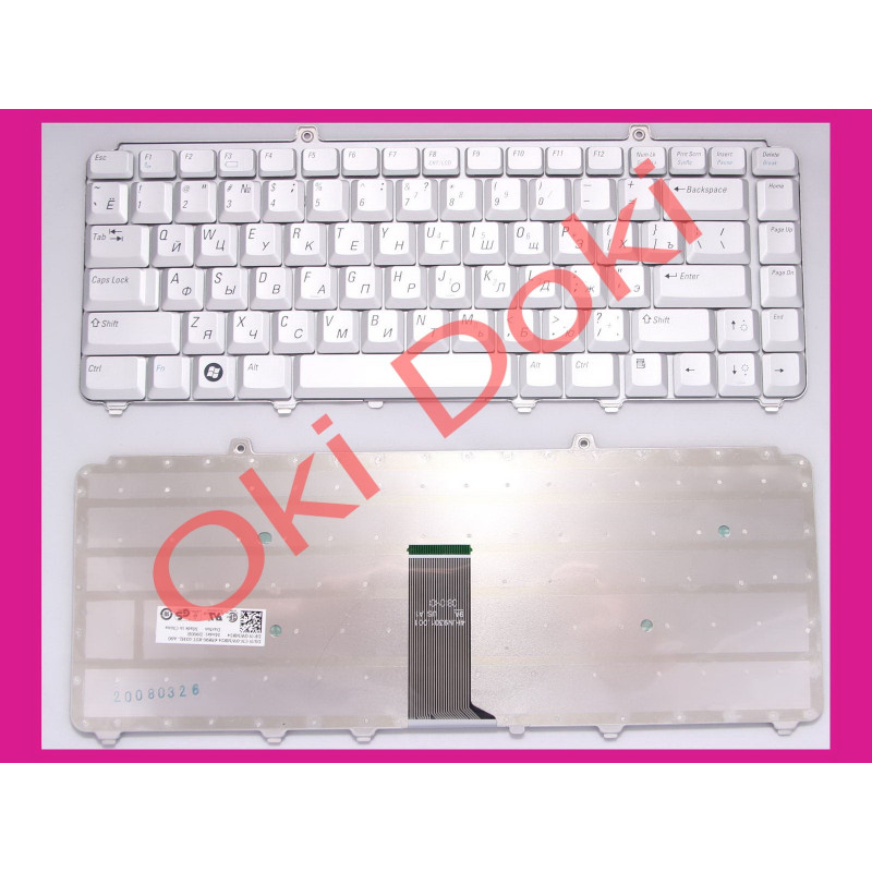 Клавиатура Dell Inspiron 1420 1520 1525 1526 1540 Vostro 1400 1500 XPS M1330 серебристая