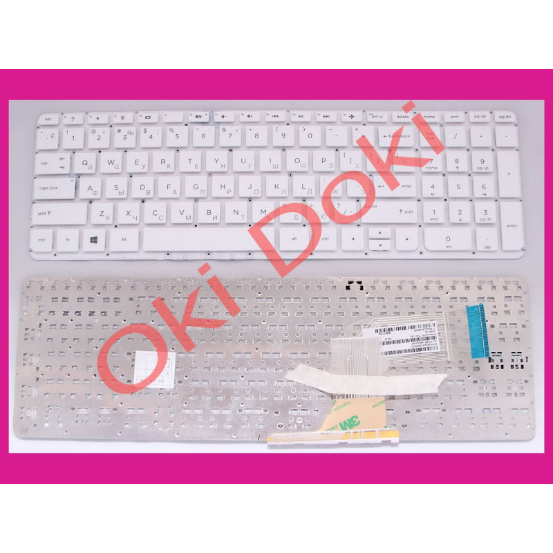 Клавиатура HP Pavilion 15-P 17-F 15-K 17z-f series Envy 15-K 15T-K 17-K 17T-K белая без рамки