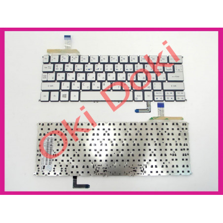 Клавіатура ACER Aspire S7-191 s7-192 RU Silver з підсвіткою