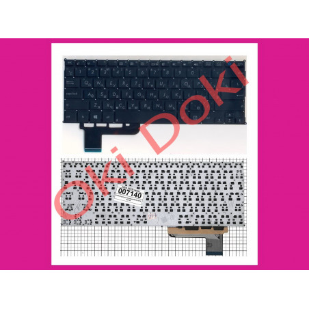 Клавиатура ASUS S200 X201 X202 series rus black без рамки русские буквы серые type 2