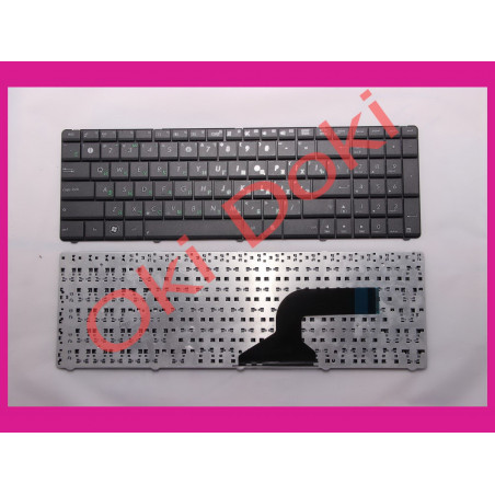 Oki-doki.com.ua | Клавиатура Asus A52 K52 X54 N53 N61 N73 N90 P53 X54 X55 X61 с черной рамкой N53 version СЕРЫЕ КНОПКИ type 6 ку