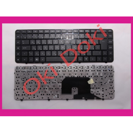 Клавіатура HP Pavilion dv6-3000 чорна із чорною рамкою вертикальний Enter type 2