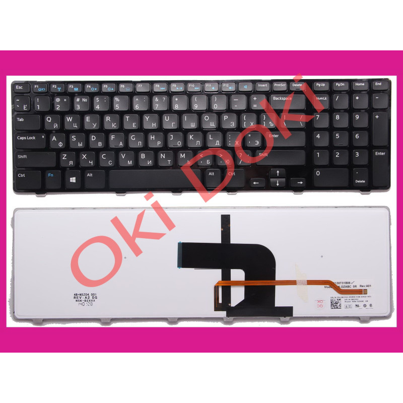 Клавиатура Dell Inspiron 3721 5721 5737 3737 черная подсветка клавиш Клавиатура Dell Inspiron 3721 5721 5737 3737 черная подсветка клавиш