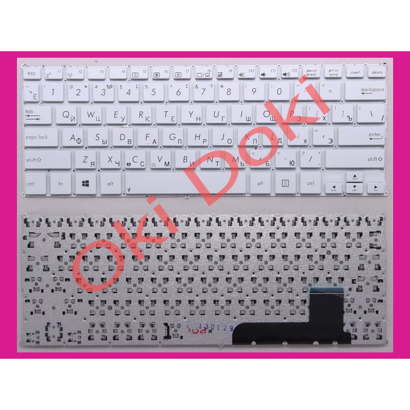 Клавиатура ASUS S200 X201 X202 series rus white type 3 Клавиатура ASUS S200 X201 X202 series rus white type 3