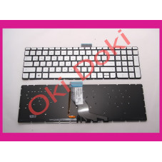 Клавіатура HP 15-ab 15-ab000 15-ab100 15-ab200 15z-ab100 15-ae 15-ak 15-bc silver з підсвіткою type 1