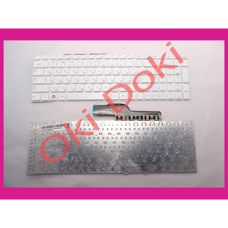 Клавиатура Samsung 300E5A 300V5A 305V5A 305E5 белая без рамки Клавиатура Samsung 300E5A 300V5A 305V5A 305E5 белая без рамки