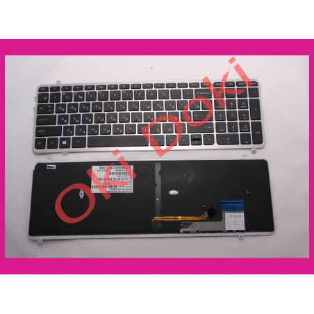 Клавиатура HP Envy Touchsmart M6-K000 M6-K100 series rus blacksilver рамка подсветка клавиш RU and ENG