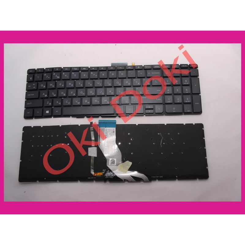 Клавиатура HP 15-ab 15-ab000 15-ab100 15-ab200 15z-ab100 15-ae 15-ak 15-bc черная без рамки с подсветкой type Клавиатура HP 15-ab 15-ab000 15-ab100 15-ab200 15z-ab100 15-ae 15-ak 15-bc черная без рамки с подсветкой type