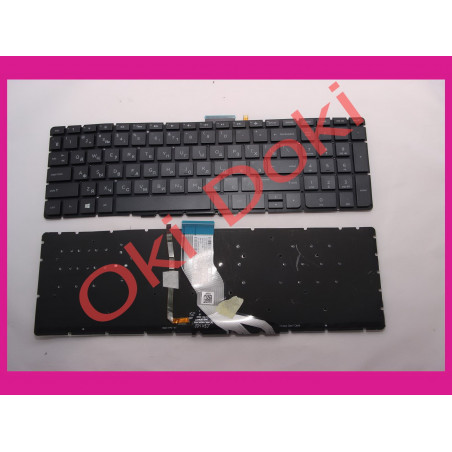 Клавиатура HP 15-ab 15-ab000 15-ab100 15-ab200 15z-ab100 15-ae 15-ak 15-bc черная без рамки с подсветкой type