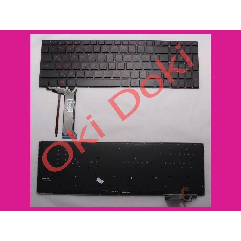 Клавіатура ASUS G551 N551N552 N751 G58 series rus червона підсвітка
