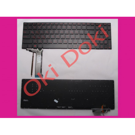 Клавіатура ASUS G551 N551N552 N751 G58 series rus червона підсвітка