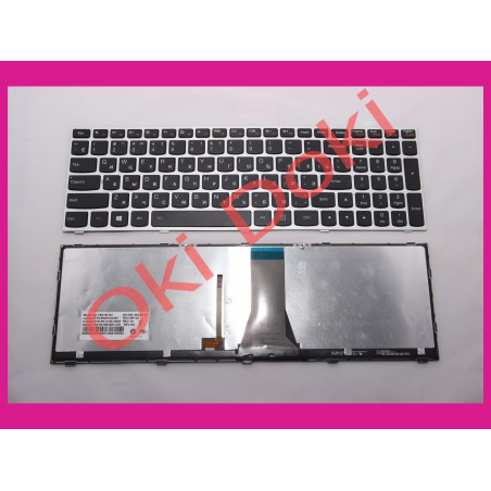 Клавиатура LENOVO G50-30 G50-45 G50-70 G50-80 Z50-70 Z50-75 Z70-80 Flex 2-15 B50-30 rus silver с подсветкой