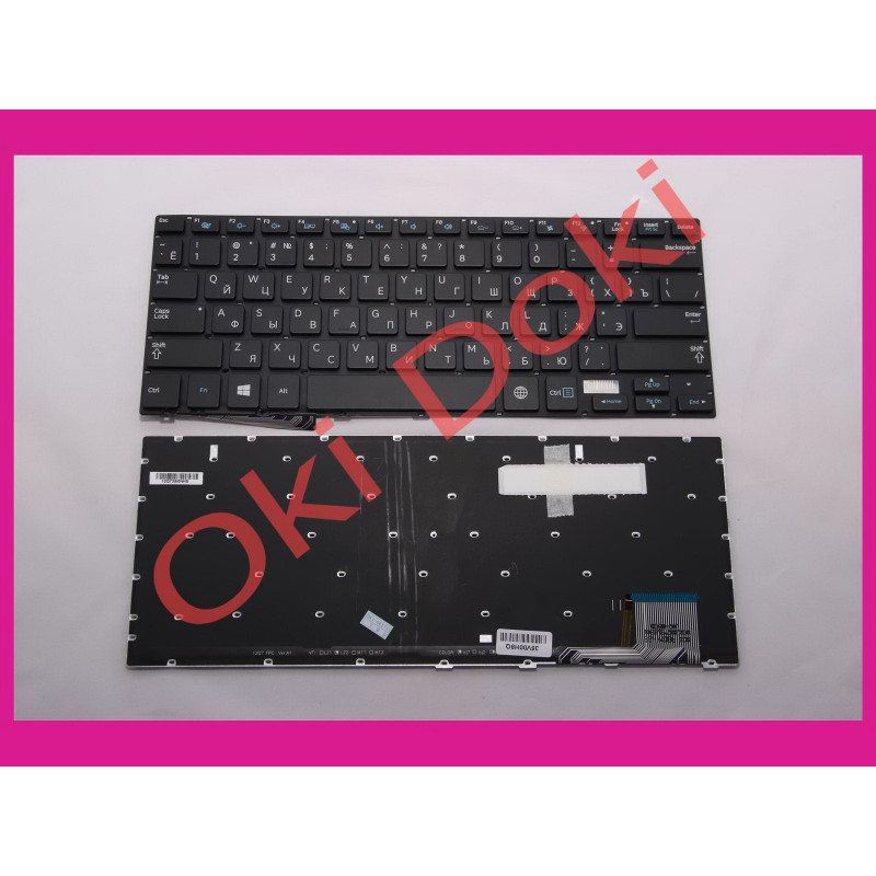 Клавіатура Samsung NP740U3E чорна з підсвіткою