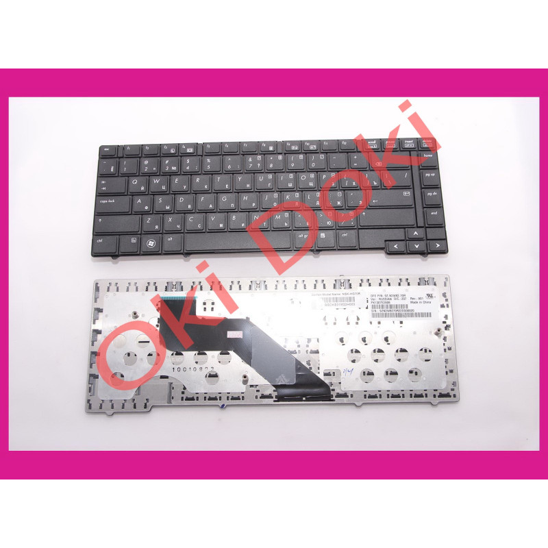 Клавіатура HP ProBook 6440b 6445b 6450b 6455b rus black горизонтальний enter