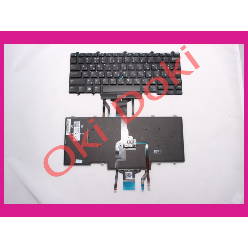 Клавіатура DELL Latitude E5470 E7470 rus black backlit без рамки